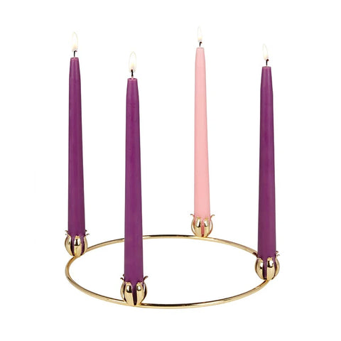 11" Brass Advent Wreath - Gerken's Religious Supplies