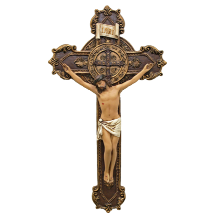 St. Benedict Crucifix in Color 11"