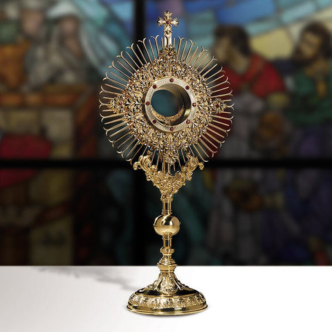 Ornate Monstrance with Luna and Case