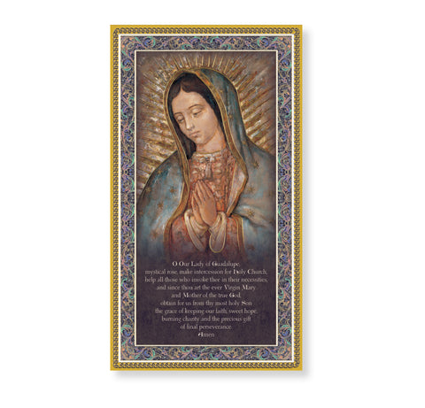 Our Lady of Guadalupe Gold Foil Wood Plaque - Gerken's Religious Supplies