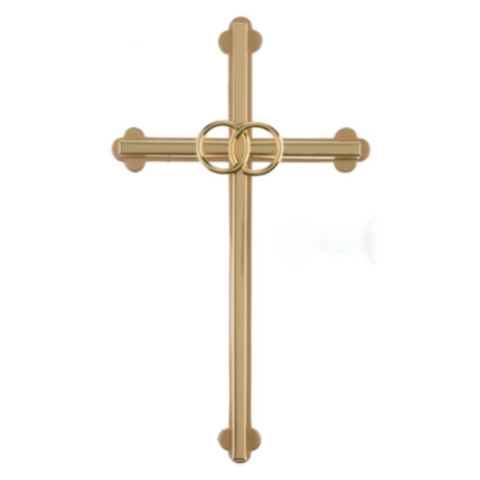 6" Gold Wedding Cross
