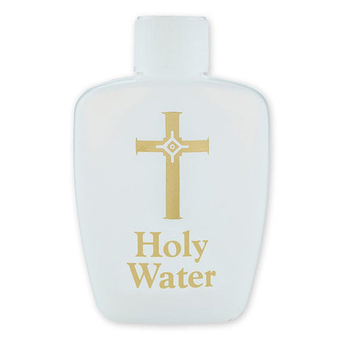 Plastic Holy Water Bottle with Cross - 2 oz. - Gerken's Religious Supplies