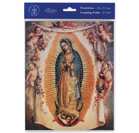 Our Lady of Guadalupe with Angels Print - Gerken's Religious Supplies