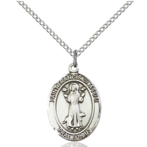 St. Francis of Assisi Sterling Silver Pendant