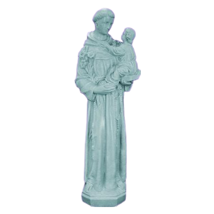 St Anthony Outdoor Statue with Granite Finish, 24"