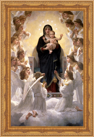 Our Lady of the Angels Framed Image 16" x 19" - Gerken's Religious Supplies