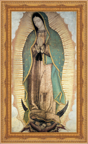 Our Lady of Guadalupe Framed Image 16" x 19" - Gerken's Religious Supplies