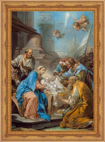 The Adoration of the Magi Framed Image 16" x 19" - Gerken's Religious Supplies