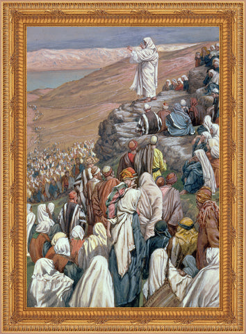 Sermon on the Mount Framed Image 16" x 19" - Gerken's Religious Supplies