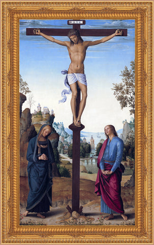 The Crucifixion Framed Image 16" x 19" - Gerken's Religious Supplies