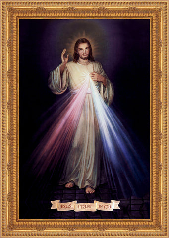 Divine Mercy Framed Image 16" x 19" - Gerken's Religious Supplies