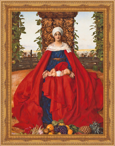 Madonna of Fruits of the Earth Framed Image 16" x 19" - Gerken's Religious Supplies