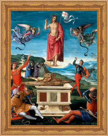 Resurrection of Christ Framed Image 16" x 19" - Gerken's Religious Supplies