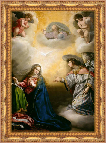 The Annunciation Framed Image 16" x 19" - Gerken's Religious Supplies