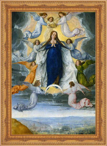 The Assumption of the Virgin Framed Image 16" x 19" - Gerken's Religious Supplies