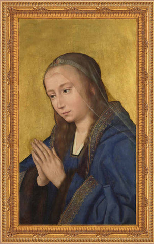 The Virgin in Prayer Framed Image 16" x 19" - Gerken's Religious Supplies