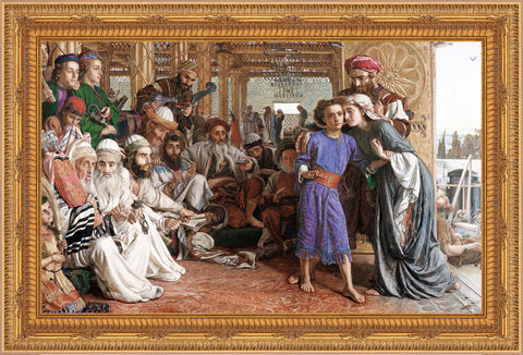 The Finding of the Saviour in the Temple Framed Image 16" x 19" - Gerken's Religious Supplies