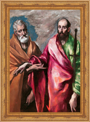 Saints Peter & Paul Framed Image 16" x 19" - Gerken's Religious Supplies