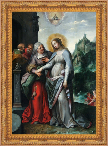 The Visitation Framed Image 16" x 19" - Gerken's Religious Supplies