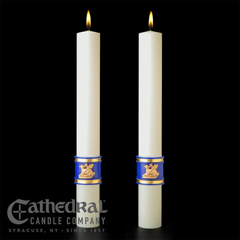 Holy Eucharist Side Candles 1-1/2" x 12" - Gerken's Religious Supplies