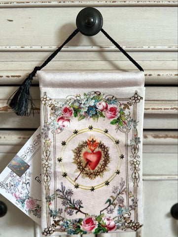 Jesus Heart & Mary's Crown Pouch