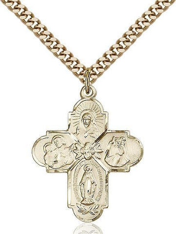 4-Way Gold Filled Pendant - Gerken's Religious Supplies