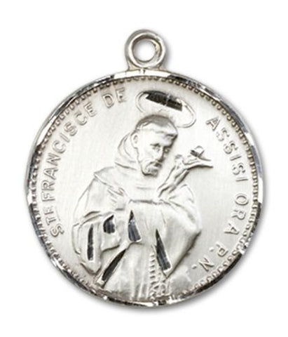 St. Francis of Assisi Sterling Silver Medal - Gerken's Religious Supplies