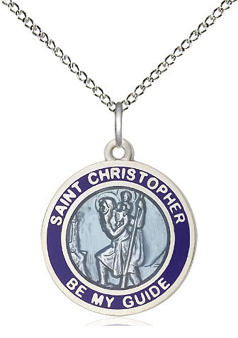 St. Christopher Sterling Silver Pendant - Gerken's Religious Supplies