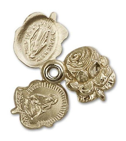 Rosebud 14kt Gold Medal - Gerken's Religious Supplies