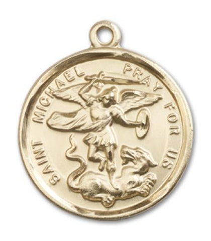 St. Michael the Archangel 14kt Gold Medal - Gerken's Religious Supplies