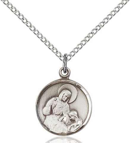 St. Ann Sterling Silver Pendant - Gerken's Religious Supplies