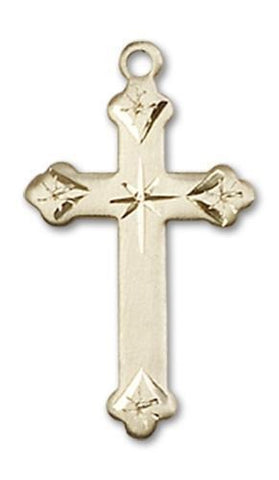 Plain Cross 14kt Gold Medal - Gerken's Religious Supplies
