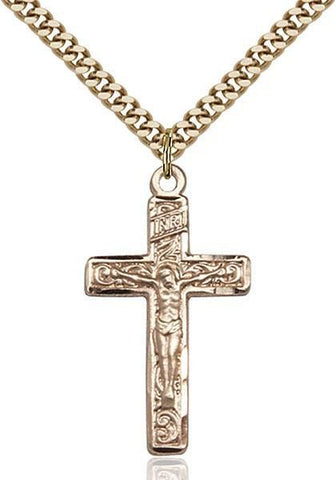 Crucifix Gold Filled Pendant - Gerken's Religious Supplies