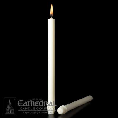 1-1/8" X 10-1/4" 51% Beeswax Candles - Gerken's Religious Supplies