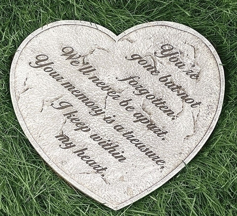 11" Memorial Heart Garden Stone with Verse - Gerken's Religious Supplies
