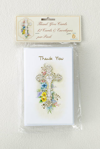 Thank You Cards with Cross Design - Gerken's Religious Supplies