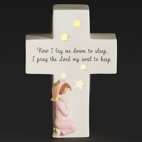 Gerken's Religious Supplies - Girl Tabletop Cross Nightlight