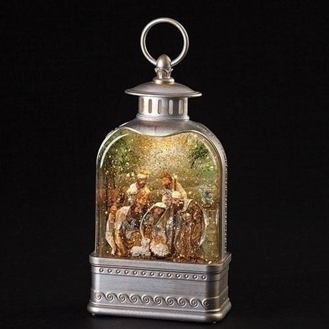 Silver Swirl Nativity Larnern - Gerken's Religious Supplies