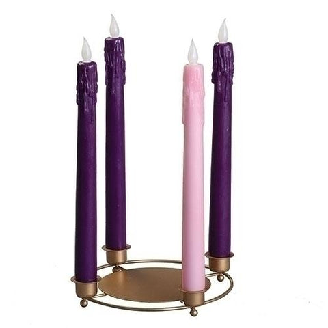 Advent Candle Holder with Platform Center - Gerken's Religious Supplies
