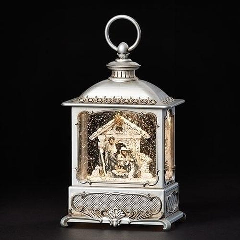 Pewter Holy Family Glitter Lantern - Gerken's Religious Supplies