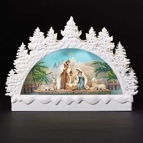 Swirl Nativity Arch with Printed Art - Gerken's Religious Supplies