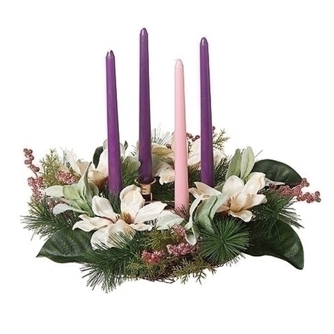 Magnolia Christmas Table Advent Wreath - Gerken's Religious Supplies