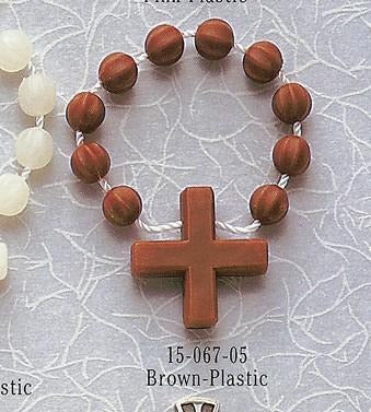 Brown Plastic Rosary Ring - Gerken's Religious Supplies