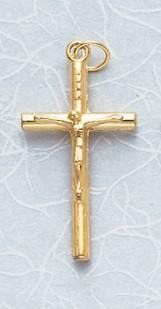 Gold Plated Rosary Crucifix 1-1/2" - Gerken's Religious Supplies