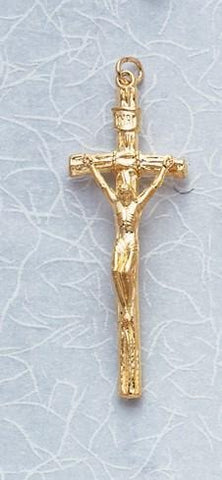 Gold Plated Rosary Crucifix 2-1/8" - Gerken's Religious Supplies
