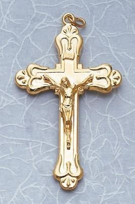 Gold Plated Rosary Crucifix 2-1/4" - Gerken's Religious Supplies