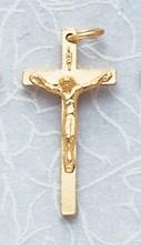 Gold Plated Rosary Crucifix 1-1/4" - Gerken's Religious Supplies