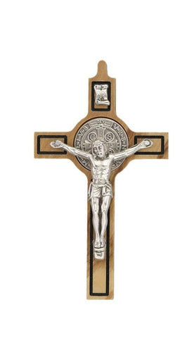 Large Brown Wood St. Benedict Crucifix 3" - Gerken's Religious Supplies