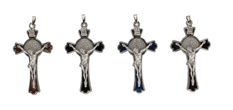 Medium Blue St. Benedict Crucifix 2" - Gerken's Religious Supplies