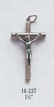 Oxidized Silver Rosary Crucifix 1-1/4" - Gerken's Religious Supplies
